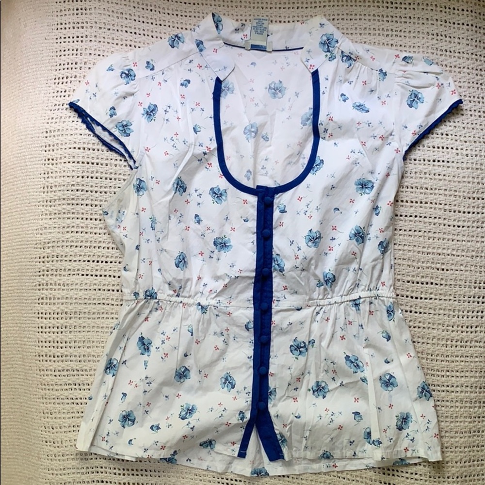 Odille floral peplum blouse